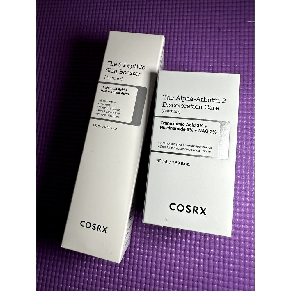 COSRX Lot of 6 Peptide Skin Booster Serum Alpha Arbutin 2 Discoloration NEW